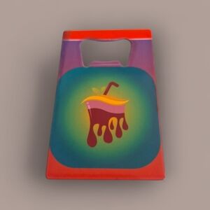 Colorful Bottle Opener with Juice Design Seaglasscoaztallemonades Metal